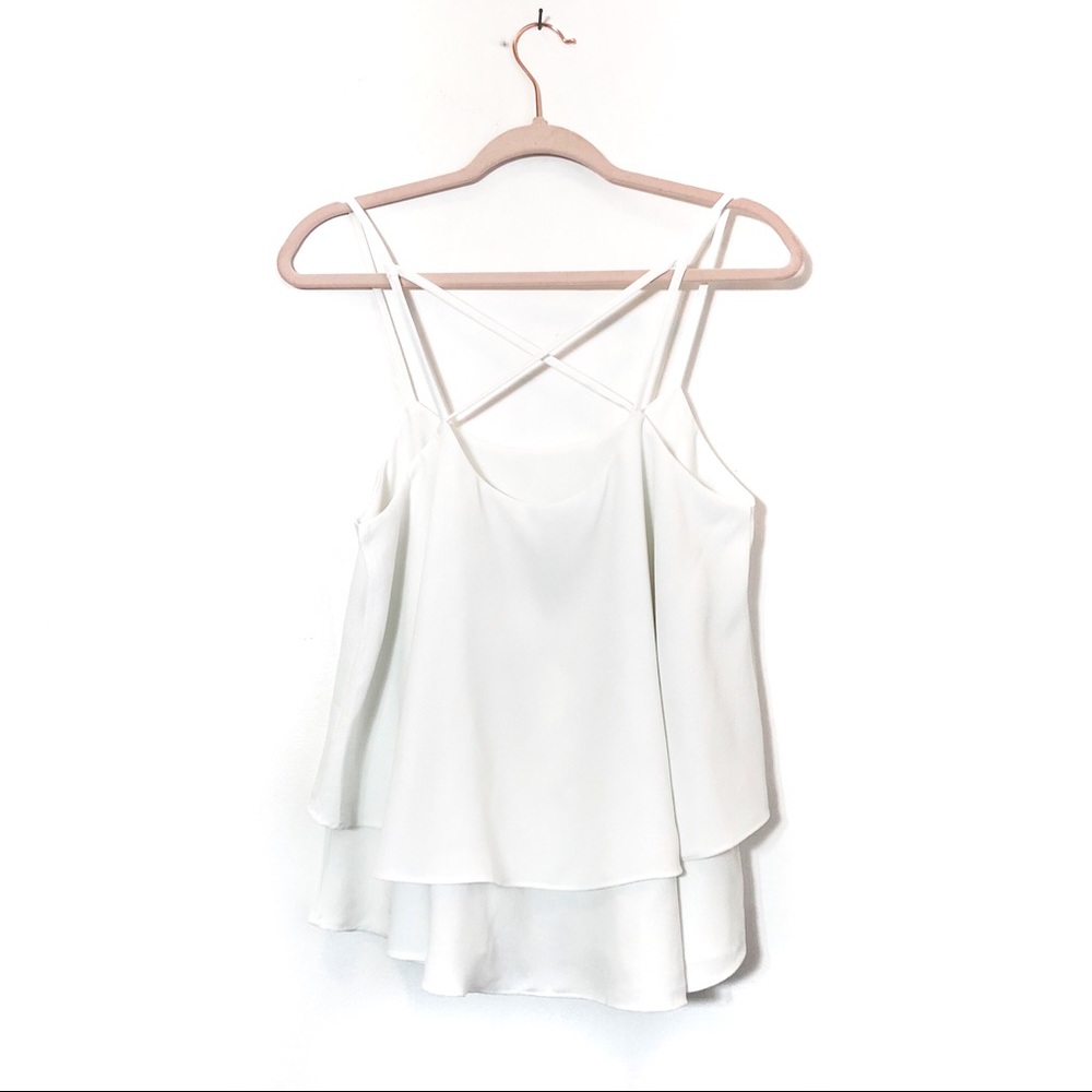 A SHAPPE | White Layered Tank - Picture 5 of 6